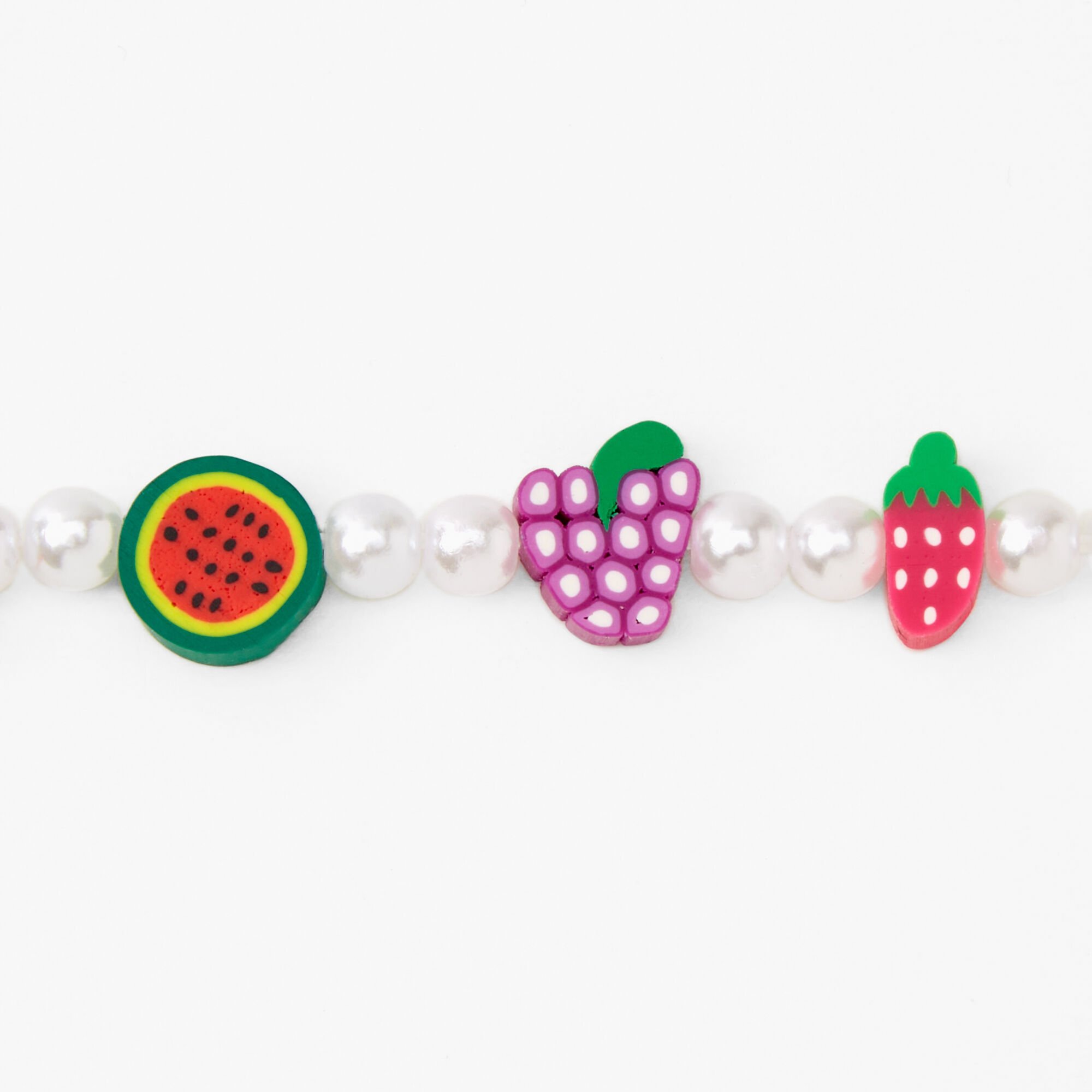 Fruit Beaded Pearl Stretch Bracelet,