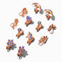 Purple Unicorn Clip-On Stud Earrings - 6 Pack ,