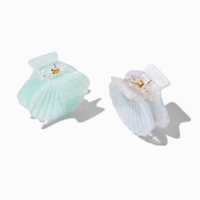 Iridescent Seashell Small Hair Claws - 2 Pack,