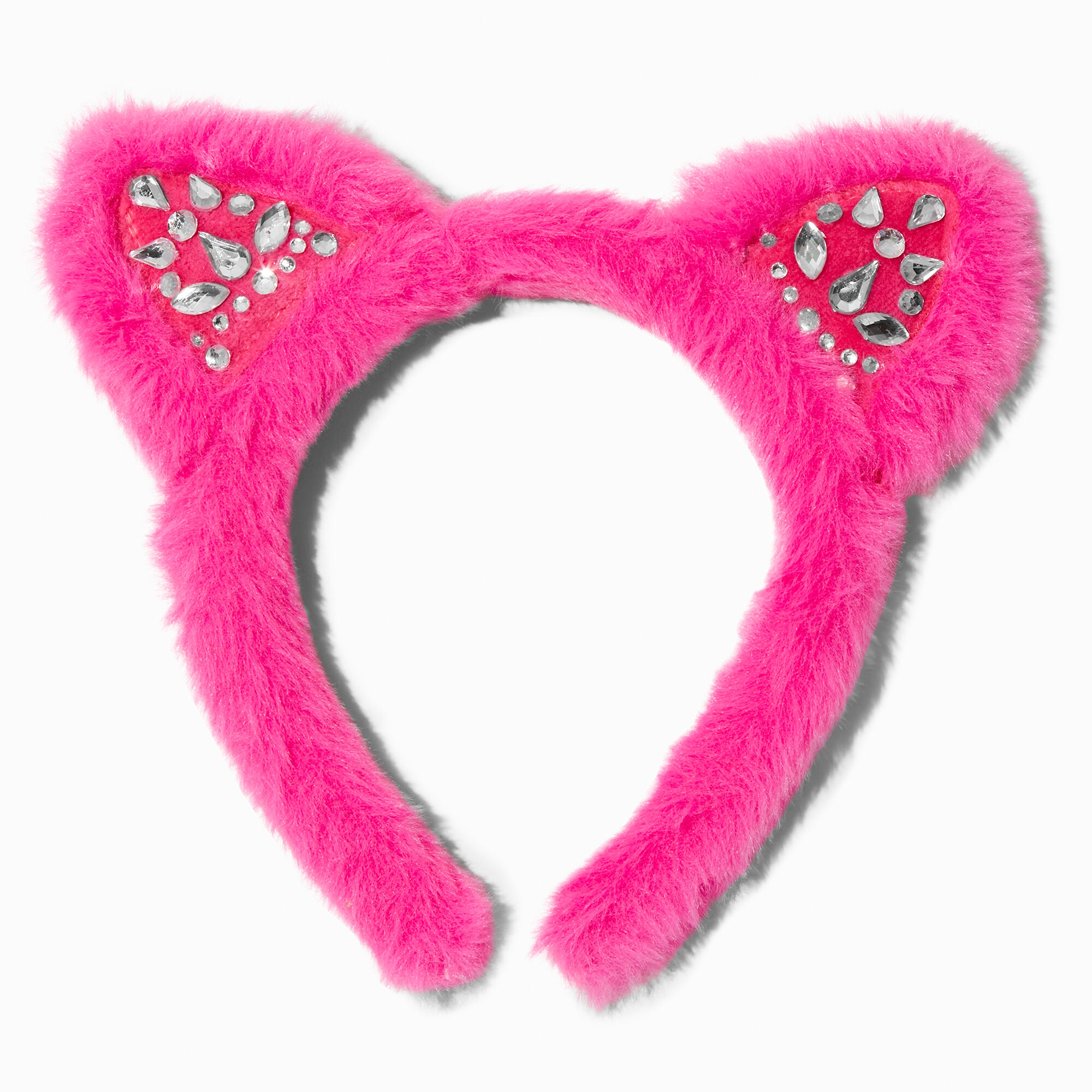 View Claires Club Stone Cat Ears Headband Pink information
