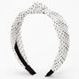 Claire&#39;s Club Polka Dot Pleated Knotted Headband - White,