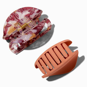Tortoiseshell Mauve Hair Claws - 2 Pack ,