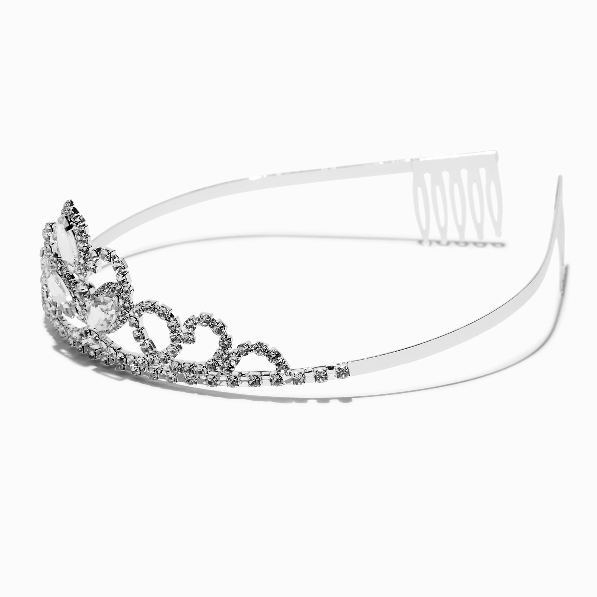 View Claires Tone Rhinestone Sasha Tiara Silver information