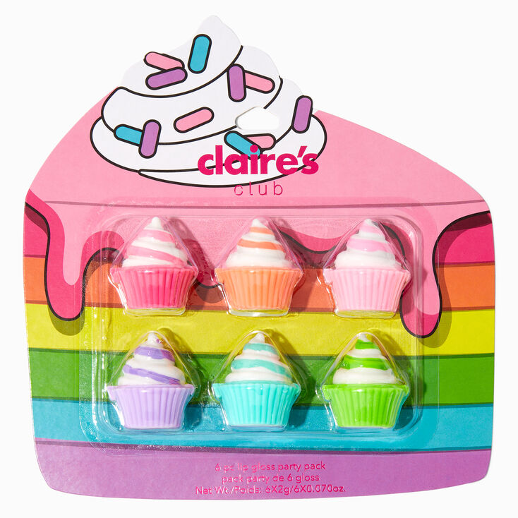 Claire&#39;s Club Birthday Cake Rainbow Lip Gloss Party Pack &#40;6 Pack&#41;,
