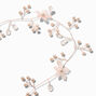 Rose Gold-tone Frosted Flower Hair Swag,