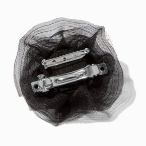 Black Rosette Flower Hair Clip,