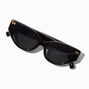 Gold Bow Studded Black Retro Sunglasses,