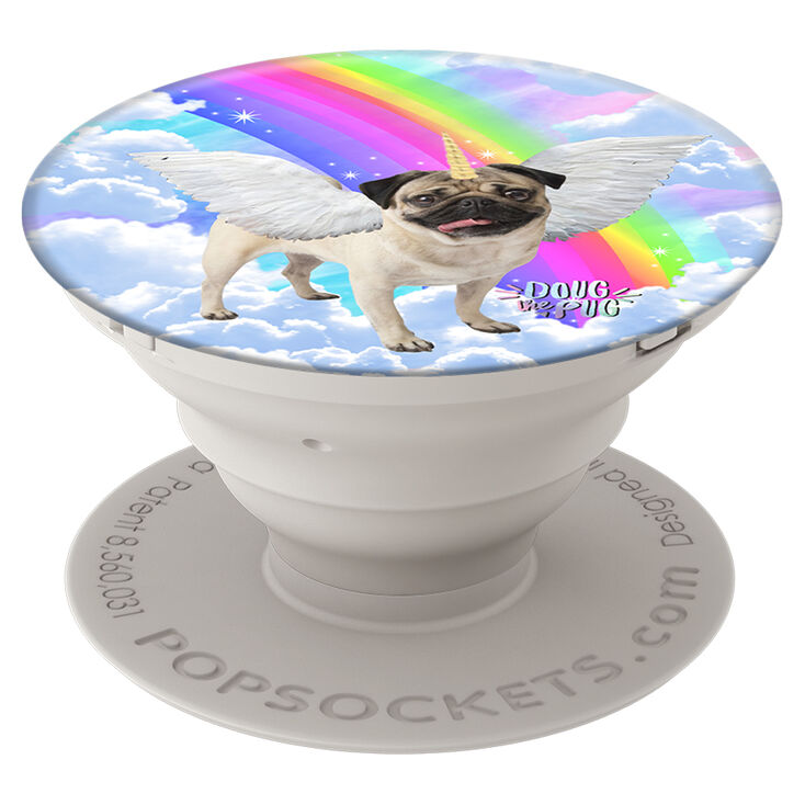 PopSockets PopGrip - Doug The Pug &reg; Rainbow Unicorn,