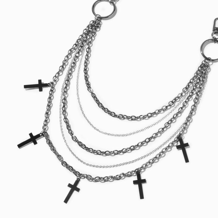 Silver Chain Link Multi Strand Jean Chain