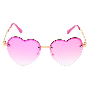 Lunettes de soleil sans monture c&oelig;urs - Rose,