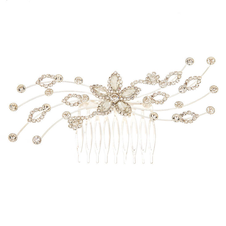 Rhinestone Flower Vine Hair Comb,