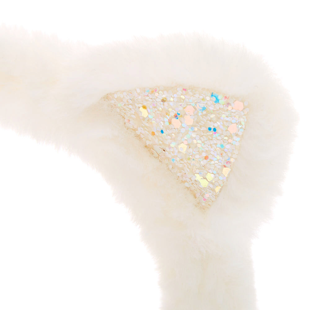 Glitter Cat Soft Ear Muffs - White,