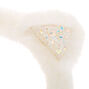 Glitter Cat Soft Ear Muffs - White,