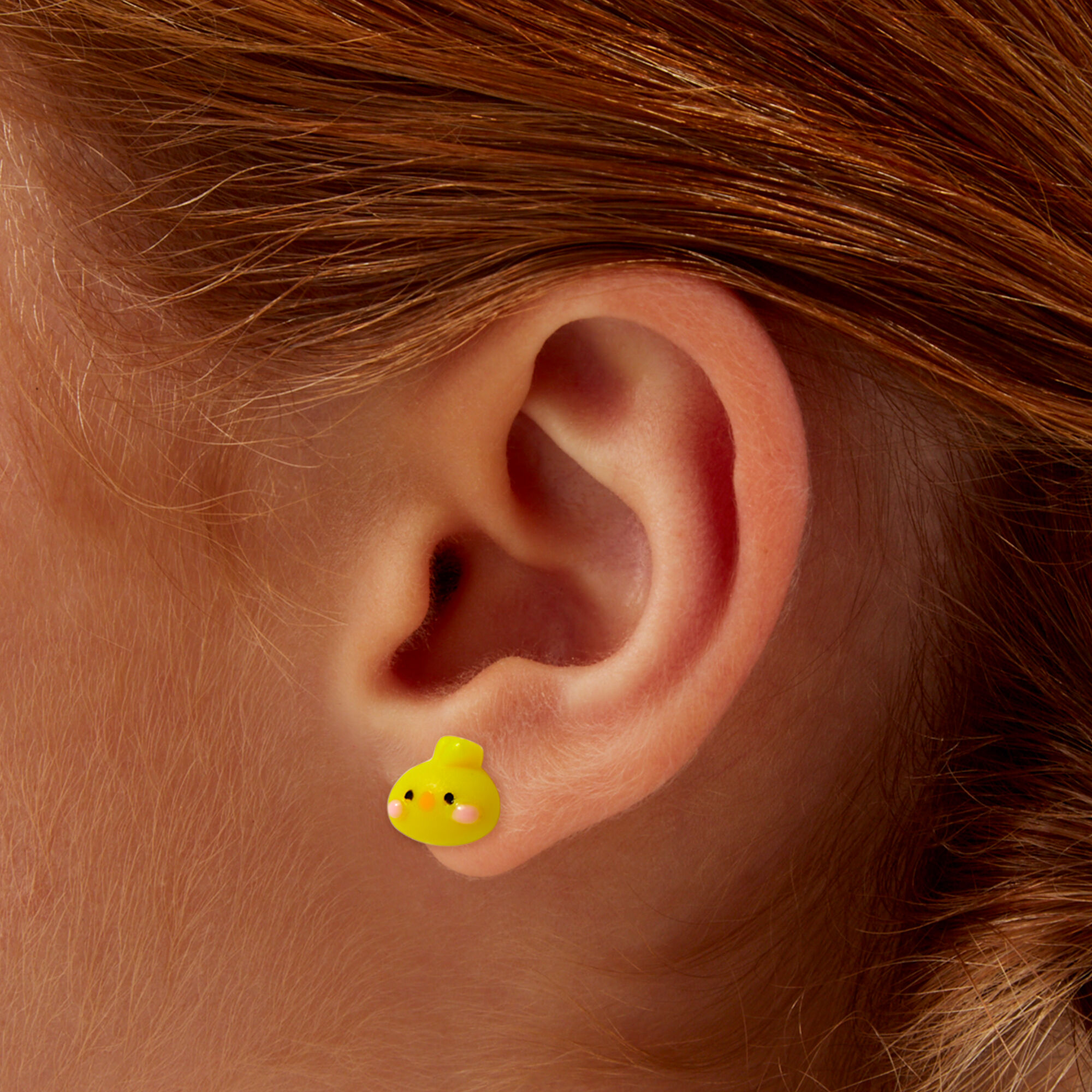 Glow in the Dark Chick Stud Earrings ,