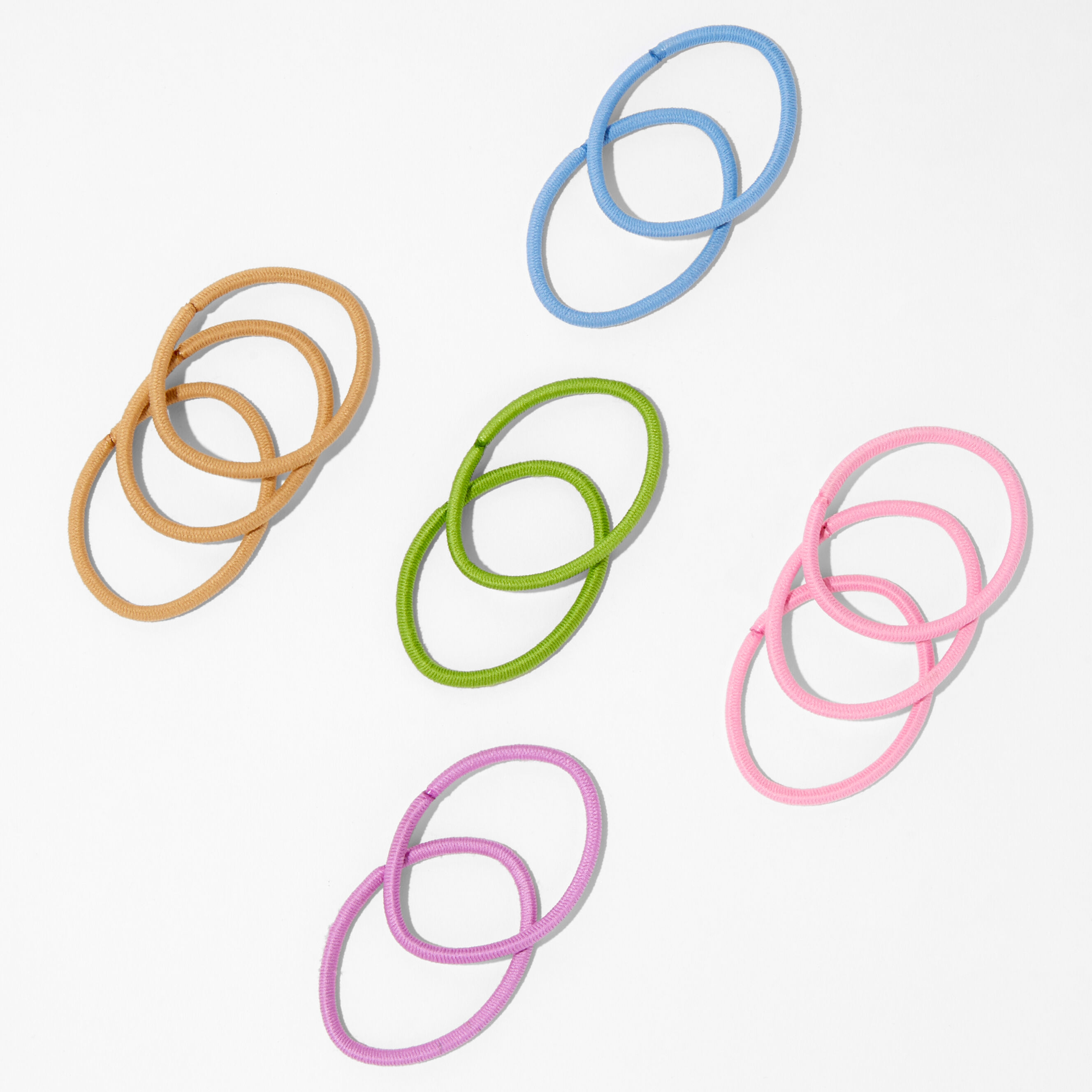 Pastel Rainbow Luxe Hair Ties (12 pack),