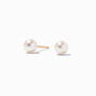 C LUXE by Claire&#39;s 14k Gold 4MM Freshwater Pearl Stud Earrings,