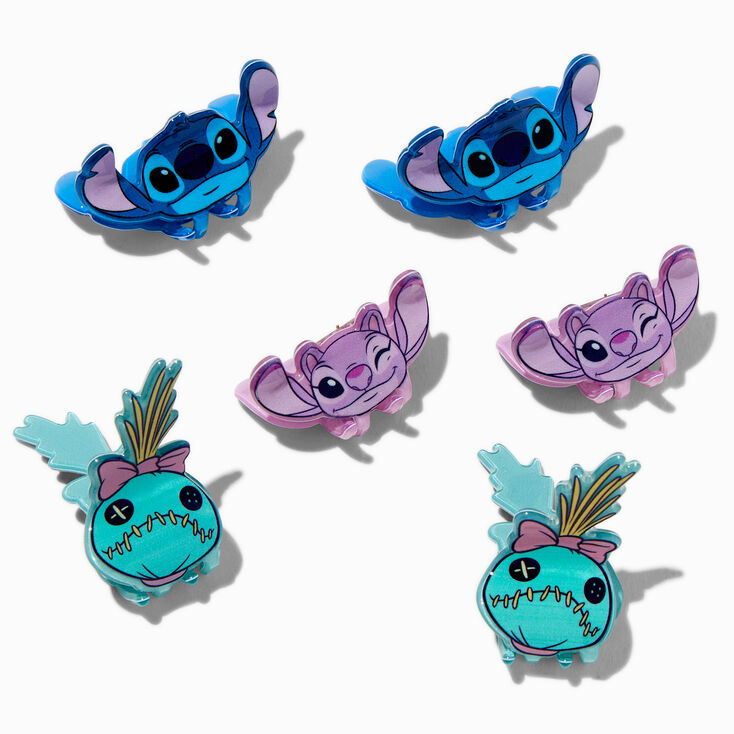Disney Stitch Claire&#39;s Exclusive BFF Mini Hair Claws - 6 Pack,