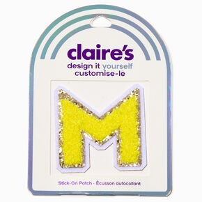 Yellow M Initial Stick-On Patch,