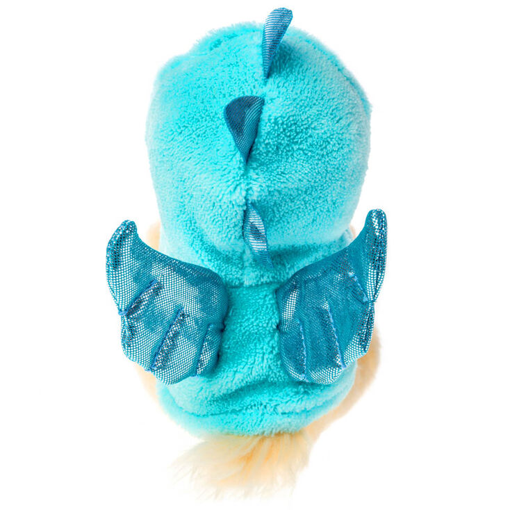 Petite peluche Boo avec sweat &agrave; capuche bleu dragon,