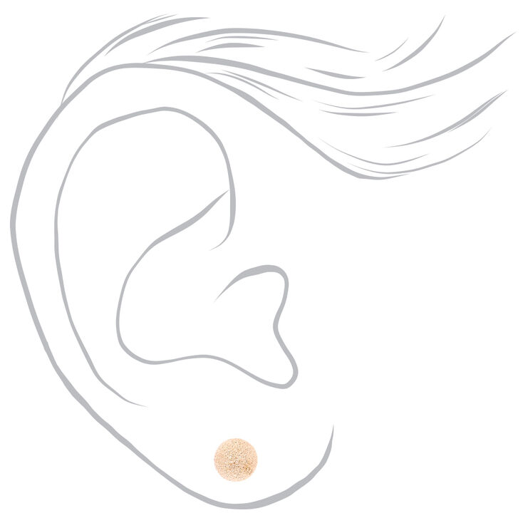 Rose Gold Magnetic Stud Earrings - 3 Pack,