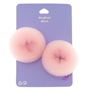Mini Hair Doughnut Tools - Pink, 2 Pack,