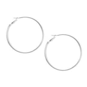 Silver-tone 70mm Hoop Earrings,