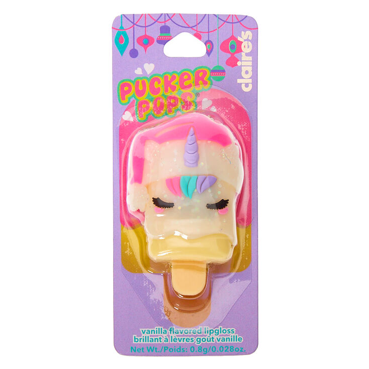 Pucker Pops Unicorn Santa Lip Gloss - Vanilla,