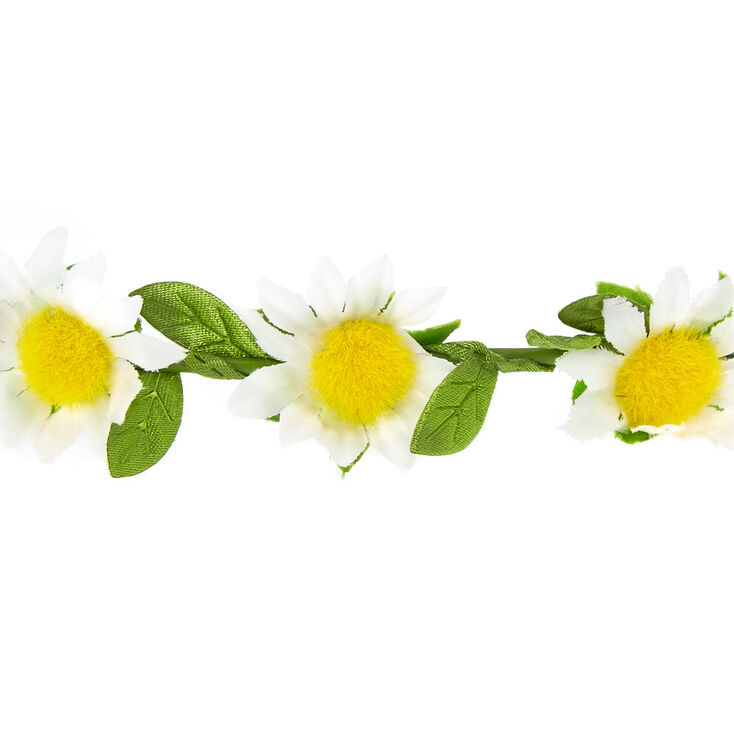 claire s club daisy flower crown white