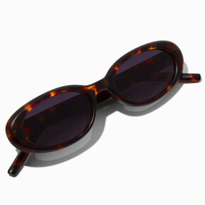 Tortoiseshell Oval Sunglasses,