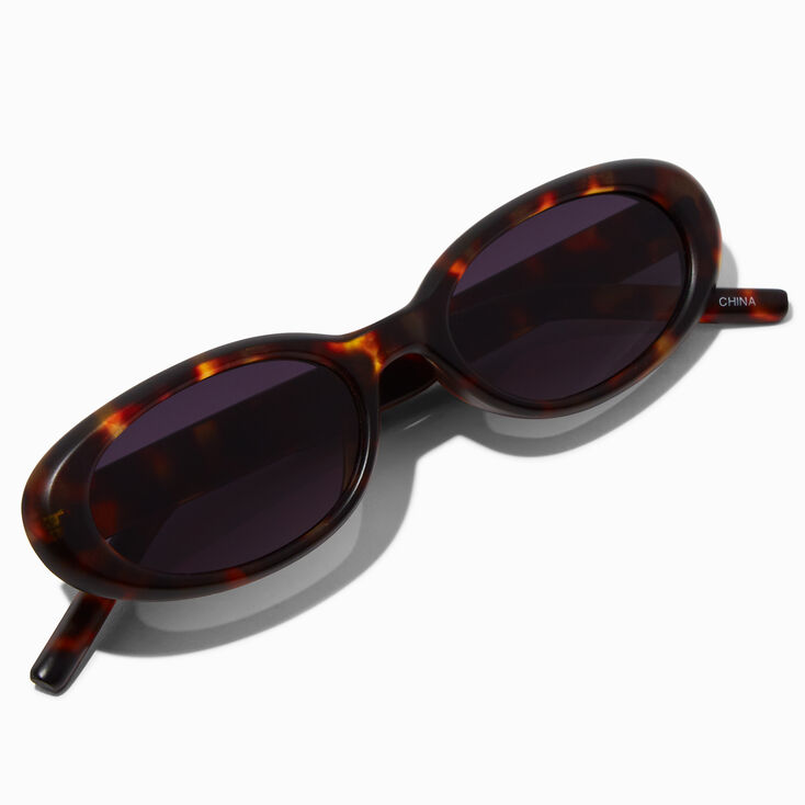Tortoiseshell Oval Sunglasses,