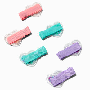 Claire&#39;s Club Heart Shaker Hair Clips - 6 Pack,