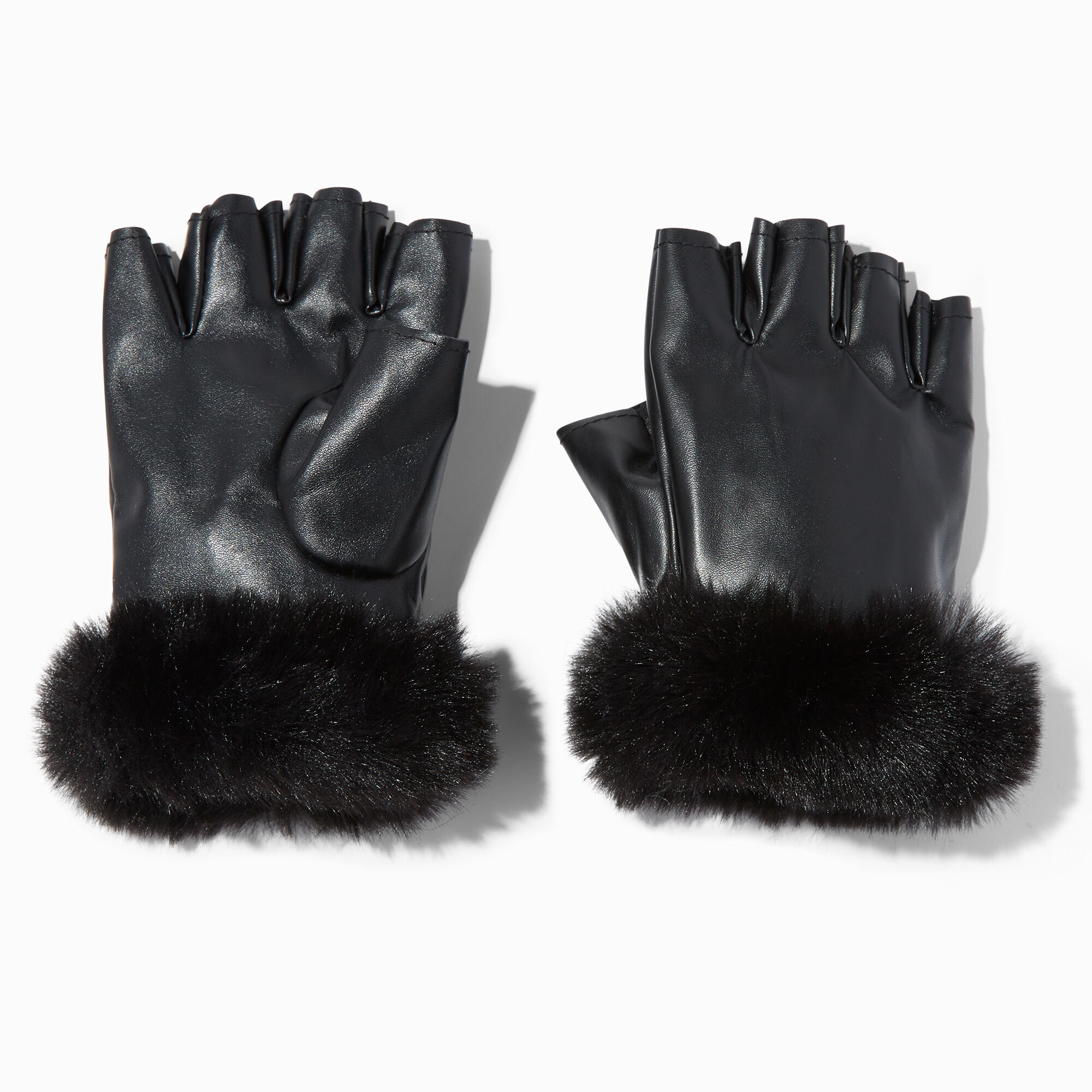Fingerless gloves with fur new arrivals trim