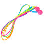 Neon Rainbow Earbuds with Mic,