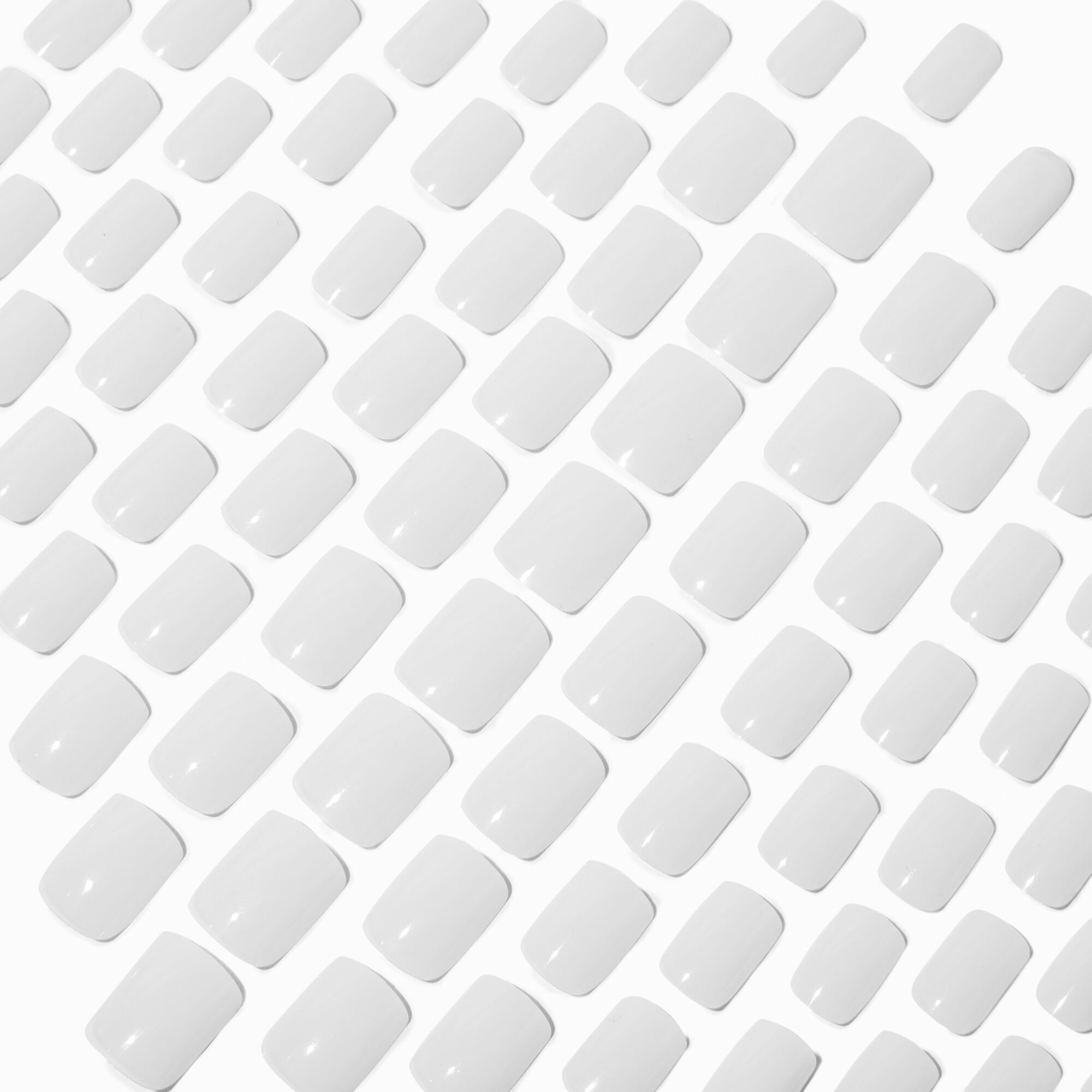 White Cloud Square Vegan Faux Nail Set - 100 Pack,