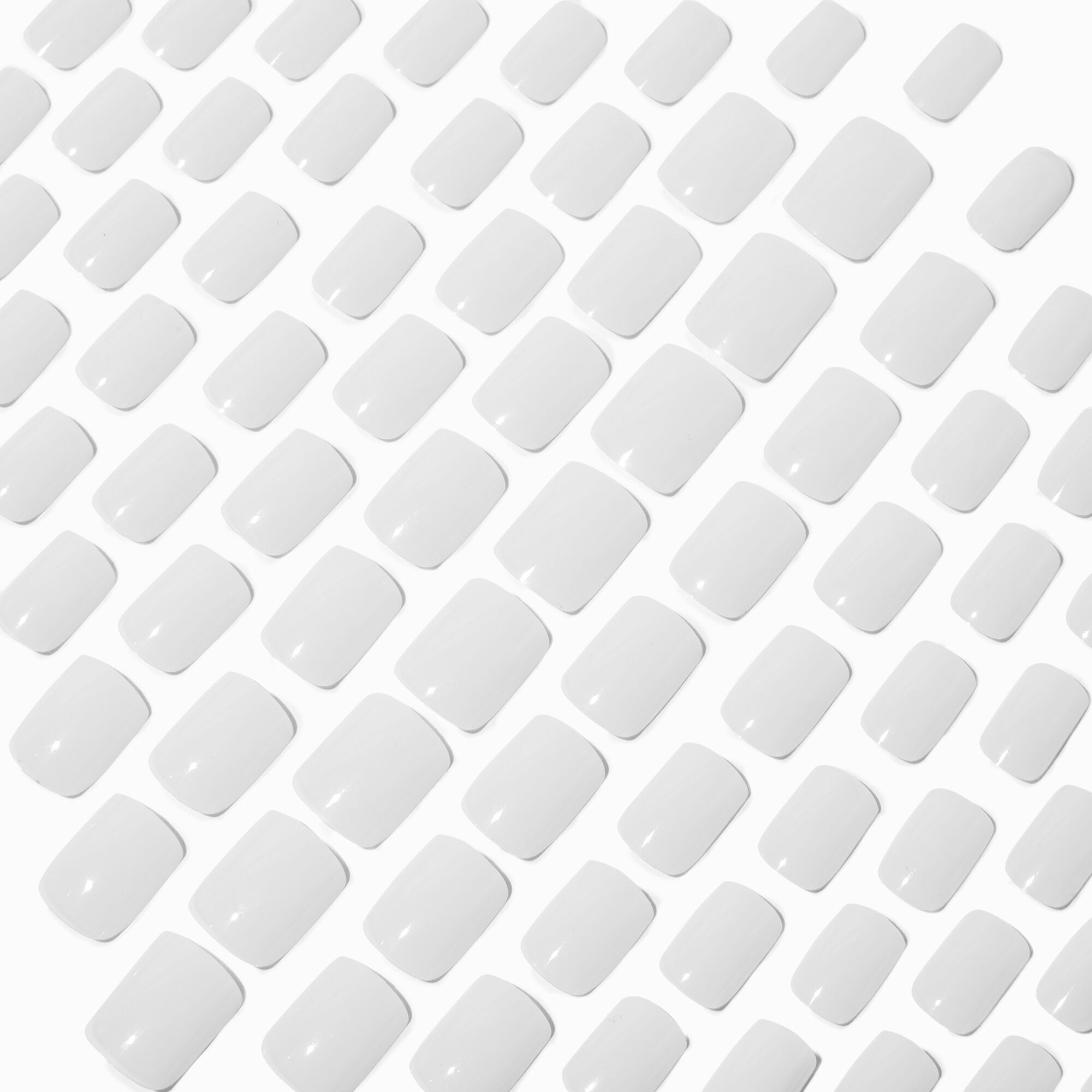 View Claires Cloud Square Vegan Faux Nail Set 100 Pack White information