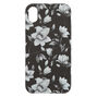 Black &amp; White Floral Phone Case - Fits iPhone XR,