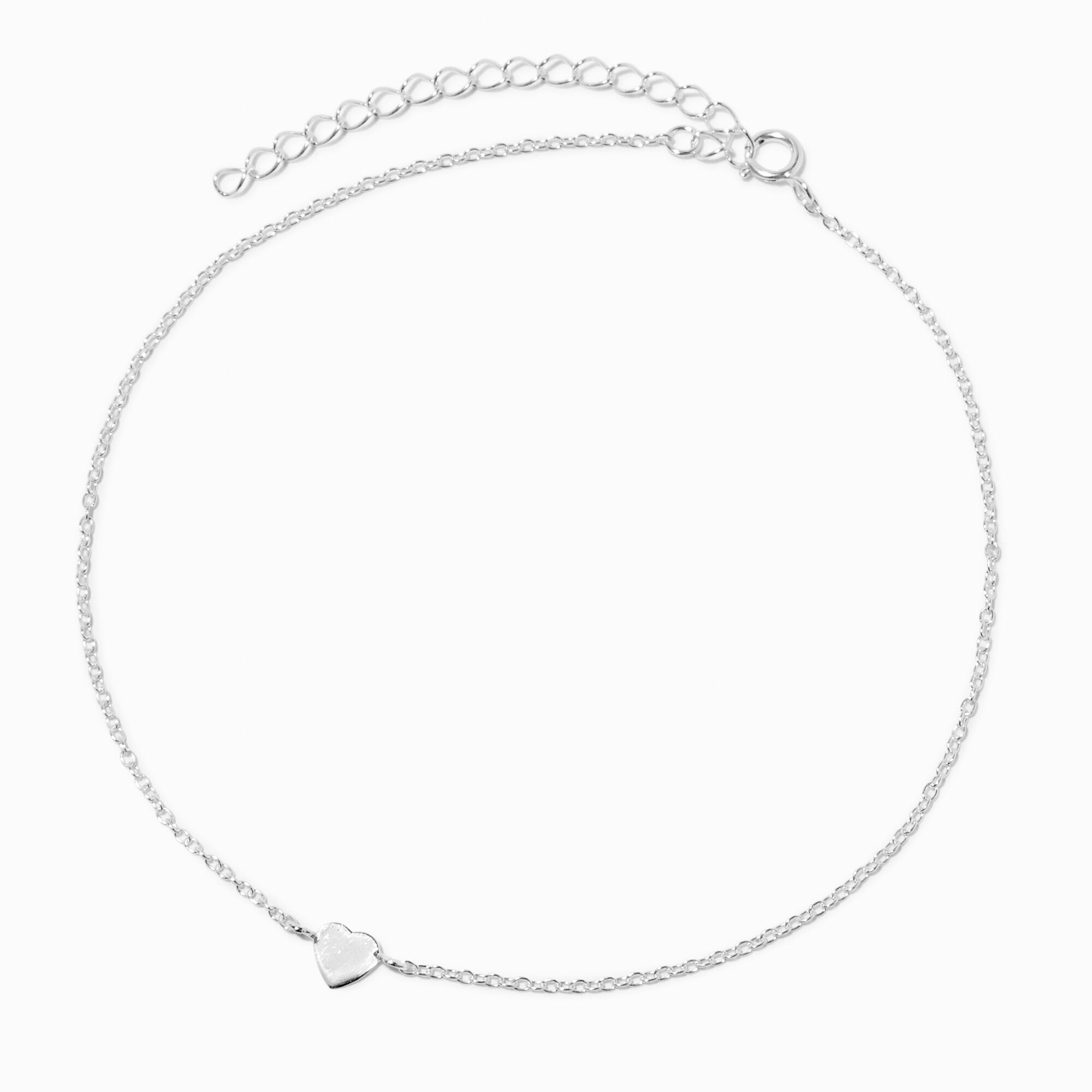 View C Luxe By Claires Heart Anklet Silver information