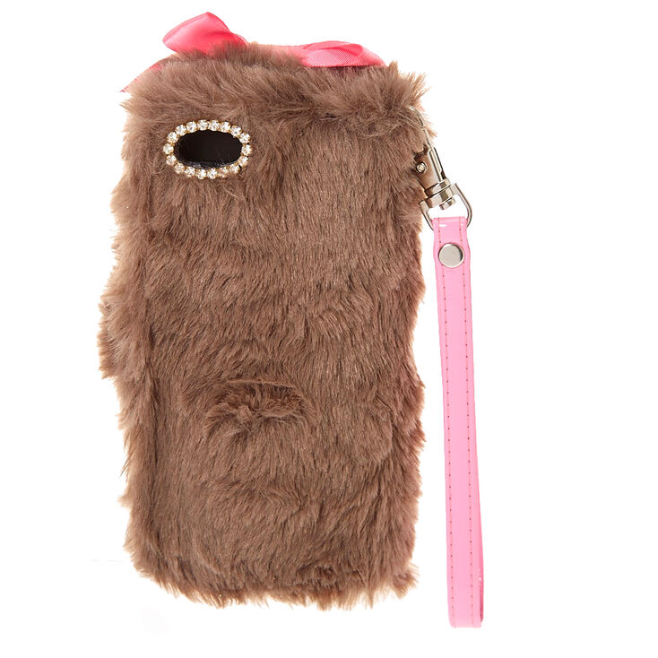 Pink Bow Bunny Folio Phone Case - Fits iPhone 5/5S/5SE,