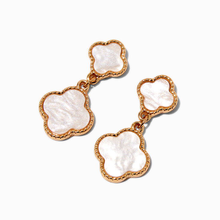 White Clover Drop Earrings,