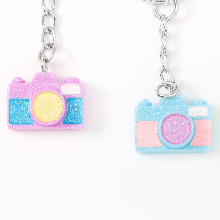 Porte-cl&eacute;s best friends appareil photo arc-en-ciel - Lot de 5,