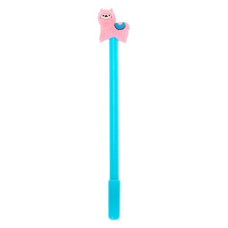 Claire's Stylo à embout lama silicone - Bleu