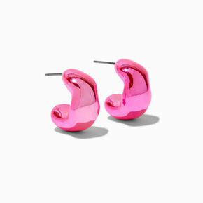 Pendantes 2,5&nbsp;cm haricot &eacute;pais roses,