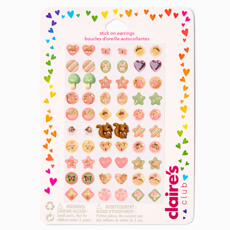 Claire&#39;s Club Spring Critter Stick On Earrings - 30 Pack,
