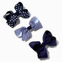 Claire&#39;s Club Navy Loopy Hair Bow Clips - 3 Pack,