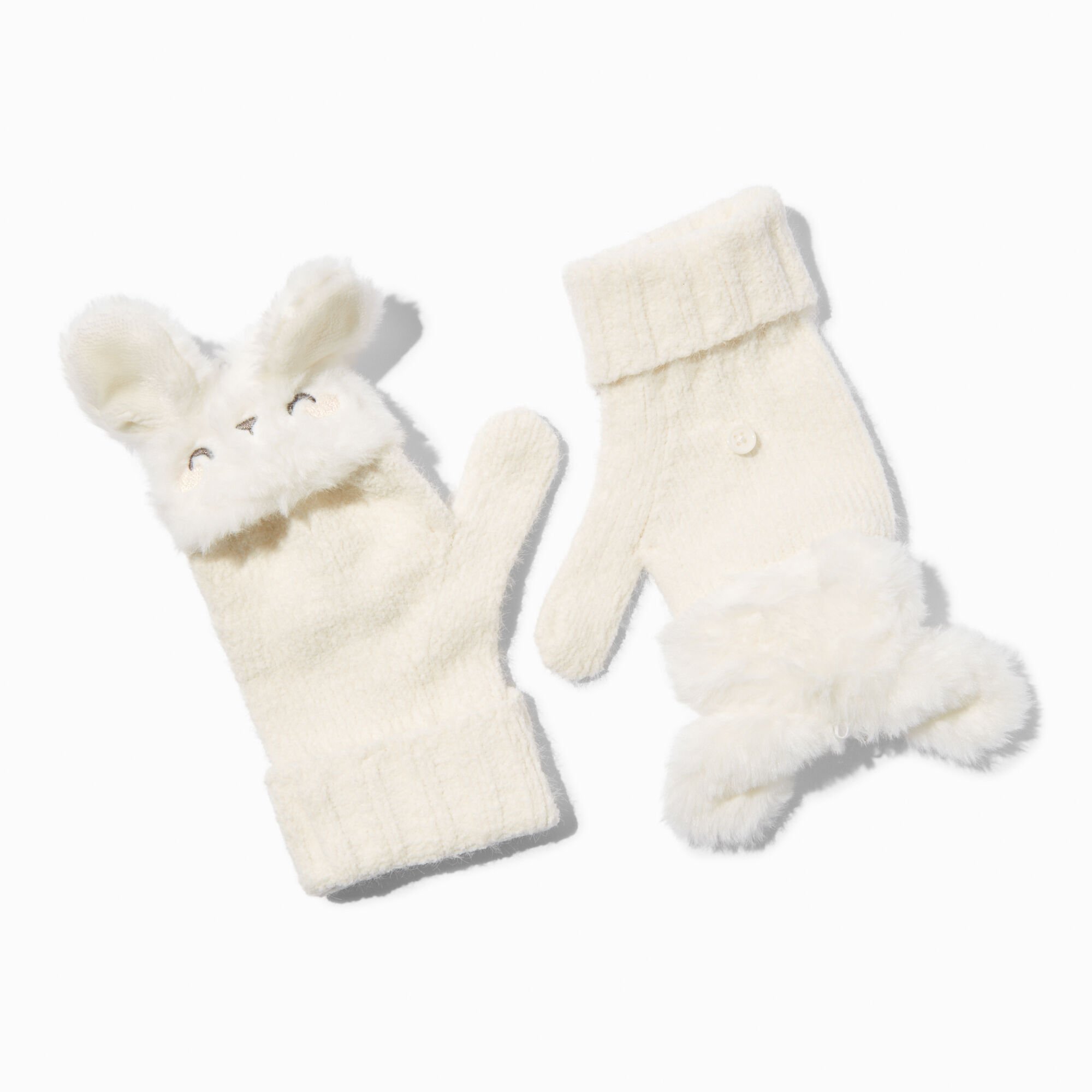 Claire's Club Bunny Convertible Gloves,