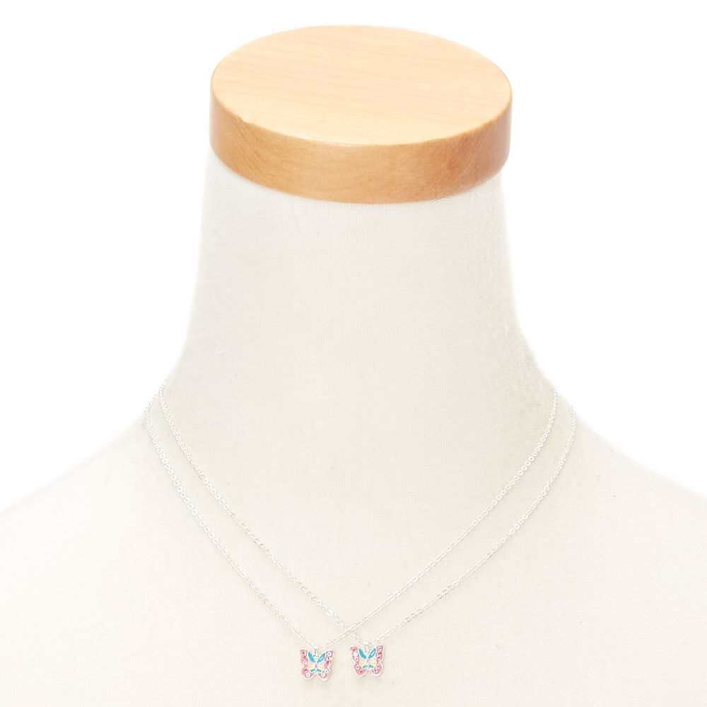 Best Friends Butterfly Pendant Necklaces - 2 Pack,