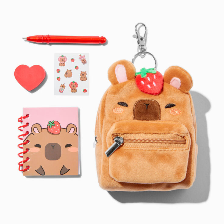 Capybara 4&#39;&#39; Backpack Stationery Set,