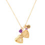 Best Friends Gold Engraved Heart Locket Pendant Necklaces - 2 Pack,
