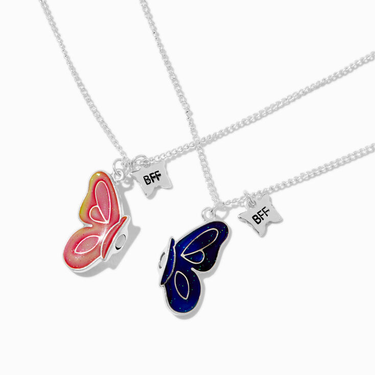 Best Friends Split Butterfly Pendant Necklaces - 2 Pack,