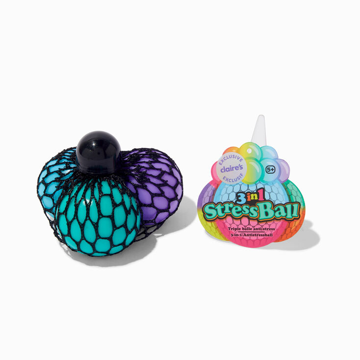 3-in-1 Neon Mesh Ball Claire&#39;s Exclusive Fidget Toy &ndash; Styles Vary,